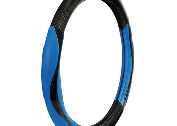 Lampa Κάλυμμα Τιμονιού Αυτοκινήτου Silverstone 37-39εκ. Άοσμο Με Carbon πρόσθετα λαβές Ultra-soft Skeentex Μπλε Μαύρο 1-τεμ. (L3294.7)