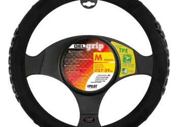 Lampa Κάλυμμα Τιμονιού Αυτοκινήτου Gel Grip 37-39εκ. Άοσμο Από μαλακές Μικροϊνες και λαβές με Gel Μαύρο 1-τεμ. (L3294.9)