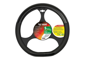 Lampa Κάλυμμα Τιμονιού Αυτοκινήτου Le Mans 35-37εκ. Άοσμο με Matt Carbon πρόσθετα από Ultra-soft Skeentex Μαύρο 1-τεμ. (L3295.2)