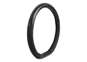 Lampa Κάλυμμα Τιμονιού Αυτοκινήτου Le Mans 37-39εκ. Άοσμο με Matt Carbon πρόσθετα από Ultra-soft Skeentex Μαύρο 1-τεμ. (L3295.3)