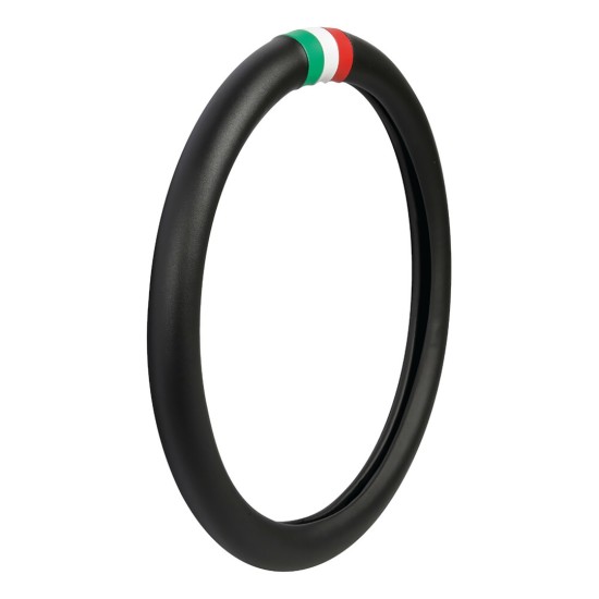 Lampa Κάλυμμα Τιμονιού Αυτοκινήτου FLAG iT Σημαία Ιταλίας 35-37εκ. Άοσμο Από Ultra-soft Skeentex Μαύρο 1-τεμ. (L3295.4)