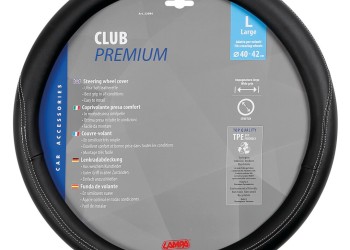 ΚΑΛΥΜΜΑ ΤΙΜΟΝΙΟΥ CLUB (L) 40/42 ΔΕΡΜΑΤΙΝΗ ΜΑΥΡΟ ΑΟΣΜΟ ECO-FRIENDLY