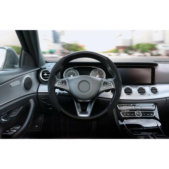 Lampa Ημι Κάλυμμα Λαβές Τιμονιού Αυτοκινήτου σπόρ Microfiber Άοσμο Μαύρο universal - 2 τεμ. (L3307.5)