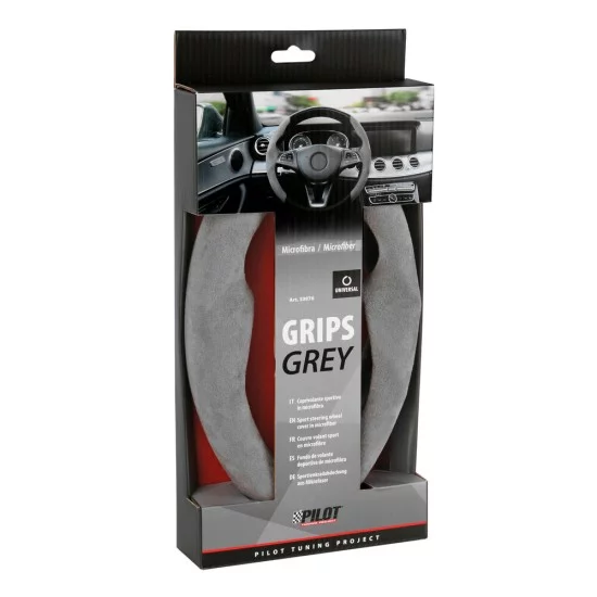 ΠΡΟΣΤΑΤΕΥΤΙΚΑ ΚΑΛΥΜΜΑΤΑ ΤΙΜΟΝΙΟΥ MICROFIBRA ΓΚΡΙ ΧΡΩΜΑ GRIPS LAMPA -  2 Τεμ.