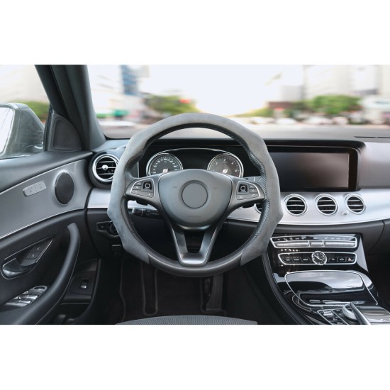 Lampa Κάλυμμα Τιμονιού Αυτοκινήτου Over-Grip, σπορ Άοσμο Σουέτ ύφασμα από μικροΐνες, universal Γκρί 1-τεμ. (L3307.8)