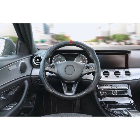 Lampa Κάλυμμα Τιμονιού Αυτοκινήτου Over-Grip, σπορ Άοσμο από PVC, Carbon look universal Γκρί 1-τεμ. (L3307.9)