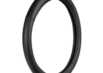 Lampa Κάλυμμα Τιμονιού Αυτοκινήτου Classic Premium 30/34εκ. Άοσμο με διάτρητες λαβές Ultra soft Skeentex Μαύρο με Μαύρη Ραφή 1-τεμ. (L3315.3)