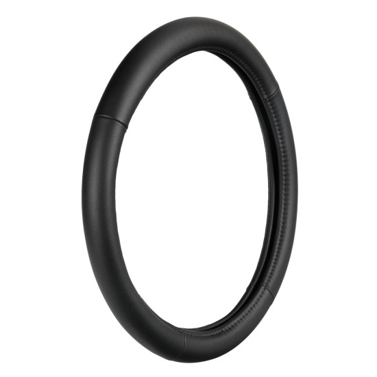 Lampa Κάλυμμα Τιμονιού Αυτοκινήτου Classic Premium 30/34εκ. Άοσμο με διάτρητες λαβές Ultra soft Skeentex Μαύρο με Μαύρη Ραφή 1-τεμ. (L3315.3)