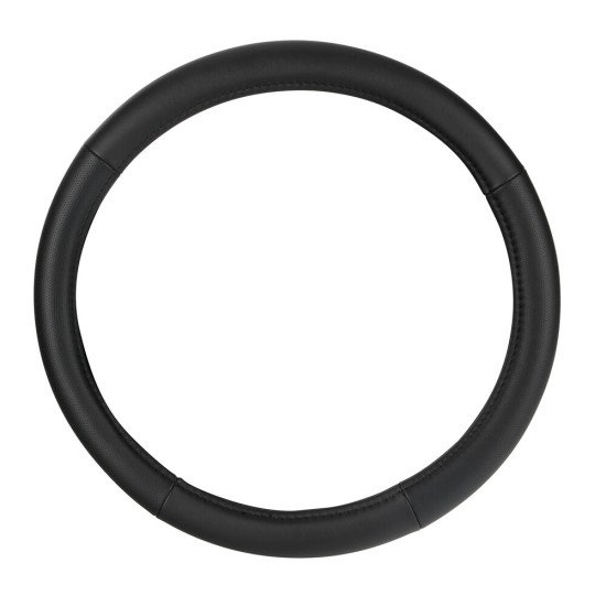 Lampa Κάλυμμα Τιμονιού Αυτοκινήτου Classic Premium 30/34εκ. Άοσμο με διάτρητες λαβές Ultra soft Skeentex Μαύρο με Μαύρη Ραφή 1-τεμ. (L3315.3)