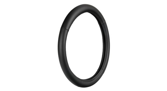 Lampa Κάλυμμα Τιμονιού Αυτοκινήτου Classic Premium 35/37εκ. Άοσμο με διάτρητες λαβές Ultra soft Skeentex Μαύρο με Μαύρη Ραφή 1-τεμ. (L3315.4)