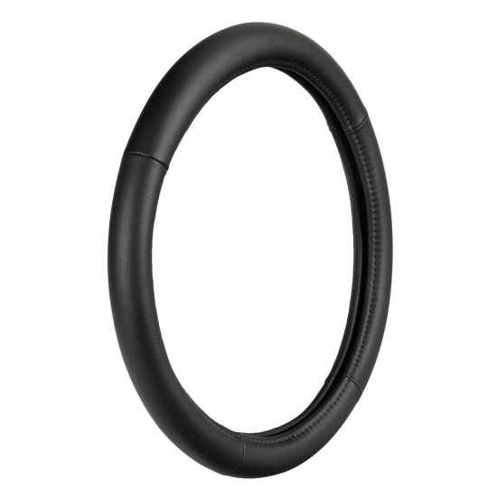 Lampa Κάλυμμα Τιμονιού Αυτοκινήτου Classic Premium 37/39εκ. Άοσμο με διάτρητες λαβές Ultra soft Skeentex Μαύρο με Μαύρη Ραφή 1-τεμ. (L3315.5)