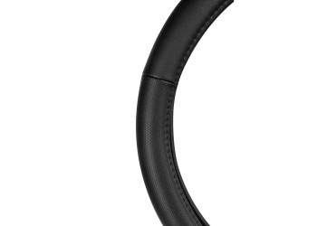 Lampa Κάλυμμα Τιμονιού Αυτοκινήτου Classic Premium 37/39εκ. Άοσμο με διάτρητες λαβές Ultra soft Skeentex Μαύρο με Μαύρη Ραφή 1-τεμ. (L3315.5)