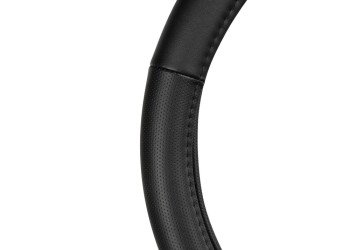 Lampa Κάλυμμα Τιμονιού Αυτοκινήτου Classic Premium 37/39εκ. Άοσμο με διάτρητες λαβές Ultra soft Skeentex Μαύρο με Μαύρη Ραφή 1-τεμ. (L3315.5)
