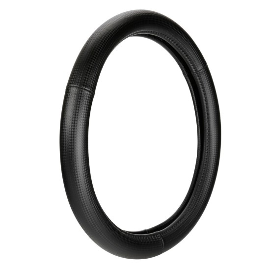 Lampa Κάλυμμα Τιμονιού Αυτοκινήτου Racing Premium 35-37εκ. Άοσμο ανάγλυφο από Ultra soft Skeentex Μαύρο  1-τεμ. (L3316.2)