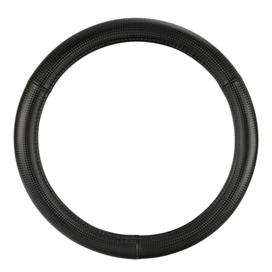 Lampa Κάλυμμα Τιμονιού Αυτοκινήτου Racing Premium 35-37εκ. Άοσμο ανάγλυφο από Ultra soft Skeentex Μαύρο  1-τεμ. (L3316.2)