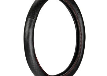 Lampa Κάλυμμα Τιμονιού Αυτοκινήτου Racing Premium 35-37εκ. Άοσμο ανάγλυφο από Ultra soft Skeentex Μαύρο Κόκκινο 1-τεμ. (L3316.6)