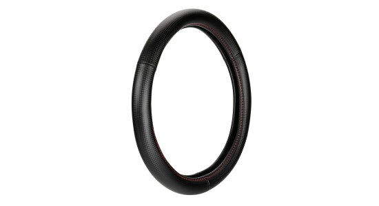 Lampa Κάλυμμα Τιμονιού Αυτοκινήτου Racing Premium 35-37εκ. Άοσμο ανάγλυφο από Ultra soft Skeentex Μαύρο Κόκκινο 1-τεμ. (L3316.6)