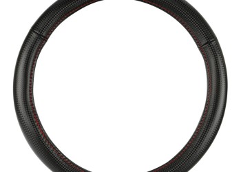 Lampa Κάλυμμα Τιμονιού Αυτοκινήτου Racing Premium 35-37εκ. Άοσμο ανάγλυφο από Ultra soft Skeentex Μαύρο Κόκκινο 1-τεμ. (L3316.6)