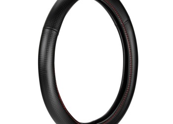 Lampa Κάλυμμα Τιμονιού Αυτοκινήτου Racing Premium 37-39εκ. Άοσμο ανάγλυφο από Ultra soft Skeentex Μαύρο Κόκκινο 1-τεμ. (L3316.7)