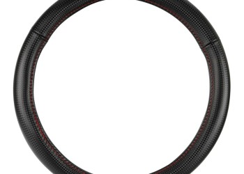 Lampa Κάλυμμα Τιμονιού Αυτοκινήτου Racing Premium 37-39εκ. Άοσμο ανάγλυφο από Ultra soft Skeentex Μαύρο Κόκκινο 1-τεμ. (L3316.7)