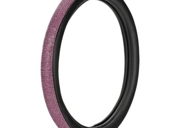 ΚΑΛΥΜΜΑ ΤΙΜΟΝΙΟΥ DIAMONDS PINK (Μ) 37/39cm ΣΥΝΘΕΤΙΚΟ ΔΕΡΜΑ SKEENTEX ΜΑΥΡΟ/POZ LAMPA  - 1 ΤΕΜ.