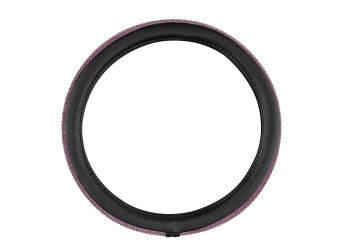 ΚΑΛΥΜΜΑ ΤΙΜΟΝΙΟΥ DIAMONDS PINK (Μ) 37/39cm ΣΥΝΘΕΤΙΚΟ ΔΕΡΜΑ SKEENTEX ΜΑΥΡΟ/POZ LAMPA  - 1 ΤΕΜ.