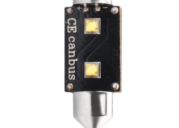 ΛΑΜΠΑΚΙΑ ΠΛΑΦΟΝΙΕΡΑΣ C5W/C10W 12V 6W SV8,5 41mm CAN-BUS+RADIATOR LED 2xHP CREE ΛΕΥΚΟ 1ΤΕΜ. M-TECH