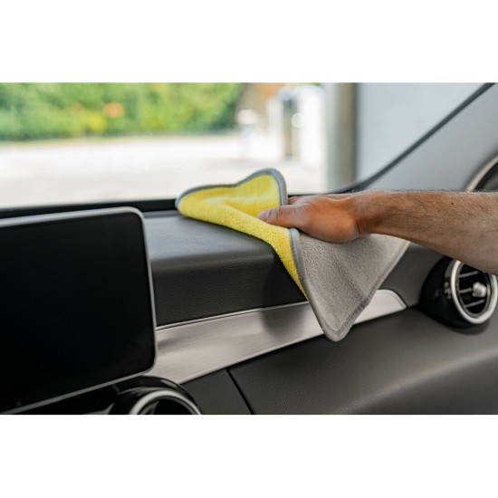 Lampa - Πανάκι καθαρισμού Microfibre (Μικροΐνες) Διπλής Όψης Premium (30x30 cm) - Γκρι / Κίτρινο - 1  τεμ. (L3717.9)