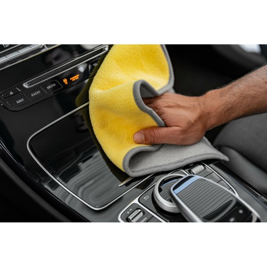 Lampa - Πανάκι καθαρισμού Microfibre (Μικροΐνες) Διπλής Όψης Premium (30x30 cm) - Γκρι / Κίτρινο - 1  τεμ. (L3717.9)