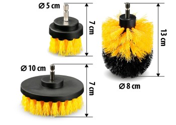 ΒΟΥΡΤΣΕΣ ΠΛΥΣΙΜΑΤΟΣ VORTEX 10/8/5cm ΓΙΑ ΔΡΑΠΑΝΟ ΣΕΤ LAMPA - 3 ΤΕΜ.