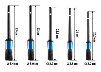 ΠΙΝΕΛΑ/ΒΟΥΡΤΣΑΚΙΑ ΛΕΠΤΟΜΕΡΟΥΣ ΚΑΘΑΡΙΣΜΟΥ Φ22/25/27/30/34mm ΜΑΥΡΑ ΣΕΤ LAMPA - 5 ΤΕΜ.