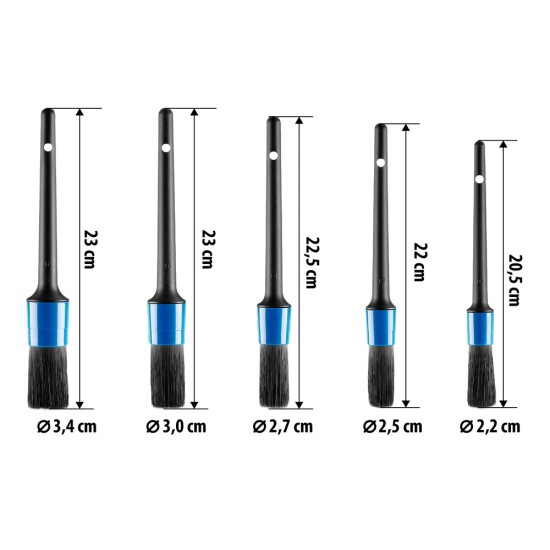 ΠΙΝΕΛΑ/ΒΟΥΡΤΣΑΚΙΑ ΛΕΠΤΟΜΕΡΟΥΣ ΚΑΘΑΡΙΣΜΟΥ Φ22/25/27/30/34mm ΜΑΥΡΑ ΣΕΤ LAMPA - 5 ΤΕΜ.