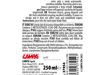 ΥΓΡΟ ΥΑΛΟΚΑΘΑΡΙΣΤΗΡΩΝ SUMMER SCREEN WASH ΜΕ ΑΡΩΜΑ ΛΕΒΑΝΤΑ (ΕΤΟΙΜΟ ΓΙΑ ΧΡΗΣΗ) 250ml