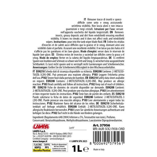 ΥΓΡΟ ΥΑΛΟΚΑΘΑΡΙΣΤΗΡΩΝ SUMMER SCREEN WASH ΜΕ ΑΡΩΜΑ ΛΕΒΑΝΤΑ (ΕΤΟΙΜΟ ΓΙΑ ΧΡΗΣΗ) 1000ml