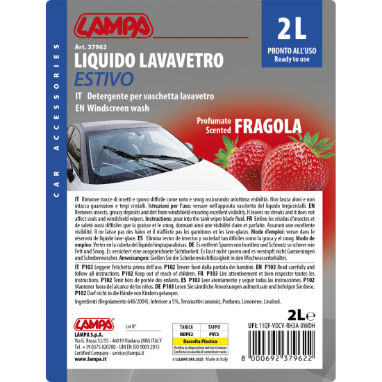 ΥΓΡΟ ΥΑΛΟΚΑΘΑΡΙΣΤΗΡΩΝ SUMMER SCREEN WASH ΜΕ ΑΡΩΜΑ ΦΡΑΟΥΛΑ (ΕΤΟΙΜΟ ΓΙΑ ΧΡΗΣΗ) 2000ml