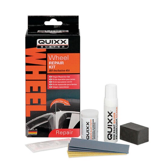 KIT ΕΠΙΣΚΕΥΗΣ ΓΙΑ ΖΑΝΤΕΣ ΑΛΟΥΜΙΝΙΟΥ (16 gr + 12 ml) WHEEL REPAIR KIT QUIXX
