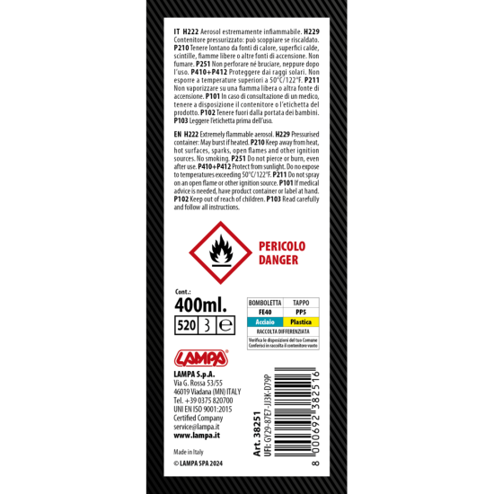 ΛΙΠΑΝΤΙΚΟ ΚΑΙ ΠΡΟΣΤΑΤΕΥΤΙΚΟ ΣΠΡΕΙ ΠΛΑΣΤΙΚΩΝ/ΜΕΤΑΛΛΩΝ GRAN PREE SVITAX 200ml LAMPA - 1 ΤΕΜ.