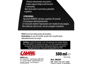 ΥΓΡΟ ΚΑΘΑΡΙΣΜΟΥ ΣΕ ΣΠΡΕΙ ΓΙΑ ΕΝΤΟΜΑ/ΠΕΡΙΤΤΩΜΑΤΑ ΠΟΥΛΙΩΝ GRAN PREE 500ml LAMPA - 1 ΤΕΜ.