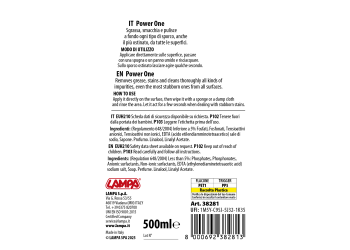 ΚΑΘΑΡΙΣΤΙΚΟ/ΑΠΟΛΙΠΑΝΤΙΚΟ ΥΓΡΟ ΣΕ ΣΠΡΕΙ POWER ONE PROFESSIONAL ΕΤΟΙΜΟ ΠΡΟΣ ΧΡΗΣΗ 500ml LAMPA - 1 ΤΕΜ.