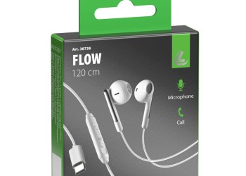 ΑΚΟΥΣΤΙΚΑ ΜΕ ΜΙΚΡΟΦΩΝΟ FLOW JACK ΛΕΥΚΟ ΧΡΩΜΑ ΜΕ ΚΑΛΩΔΙΟ TYPE-C 120cm LAMPA - 1 ΤΕΜ.