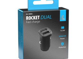 ΦΟΡΤΙΣΤΗΣ ΑΝΑΠΤΗΡΑ ΜΕ 2 ΘΥΡΕΣ USB 2100mA 12/24V LED FAST CHARGE