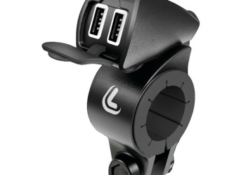 ΦΟΡΤΙΣΤΗΣ USB ΔΙΠΛΟΣ TREK 12/24V 5400mA ΜΕ ΒΑΣΗ ΣΤΗΡΙΞΗΣ ΤΙΜΟΝΙΟΥ 21-32mm ΚΑΙ ΚΑΛΩΔΙΟ 150cm ΑΔΙΑΒΡΟΧΟΣ