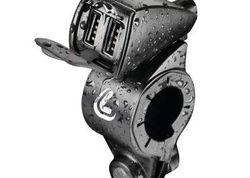 ΦΟΡΤΙΣΤΗΣ USB ΔΙΠΛΟΣ TREK 12/24V 5400mA ΜΕ ΒΑΣΗ ΣΤΗΡΙΞΗΣ ΤΙΜΟΝΙΟΥ 21-32mm ΚΑΙ ΚΑΛΩΔΙΟ 150cm ΑΔΙΑΒΡΟΧΟΣ