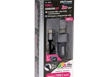 ΦΟΡΤΙΣΤΗΣ ΑΝΑΠΤΗΡΑ 12/24V ΜΕ 1 USB TYPE-C 3000mA ΜΕ ΚΑΛΩΔΙΟ 100cm FAST CHARGER SILVER LINE
