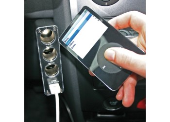 ΑΝΤΑΠΤΟΡΑΣ ΑΝΑΠΤΗΡΑ 3 ΘΕΣΕΩΝ 12/24V- 5A ΜΕ USB 5V ΚΑΙ LED DUAL-POWER ΜΕ ΚΑΛΩΔΙΟ 90 cm (ΠΟΛΥΠΡΙΖΟ)