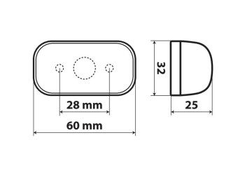 ΦΩΣ ΟΓΚΟΥ 10-30V ΜΕ 4 LED ΛΕΥΚΟ 60x32x25mm  1ΤΕΜ.