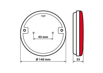 ΦΩΣ ΠΙΣΩ ΔΕΞΙ 12/24V DYNAMIC-O 140 mm ΜΕ 29 LED 3 ΧΡΗΣΕΙΣ ΘΕΣΕΩΣ/ΦΛΑΣ/STOP (ΚΟΚΚΙΝΟ/ΠΟΡΤΟΚΑΛΙ) - 1 ΤΕΜ.