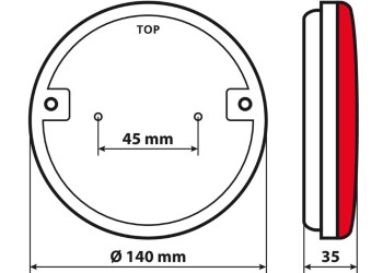 ΦΩΣ ΠΙΣΩ ΔΕΞΙ 12/24V DYNAMIC-O 140 mm ΜΕ 29 LED 3 ΧΡΗΣΕΙΣ ΘΕΣΕΩΣ/ΦΛΑΣ/STOP (ΚΟΚΚΙΝΟ/ΠΟΡΤΟΚΑΛΙ) - 1 ΤΕΜ.