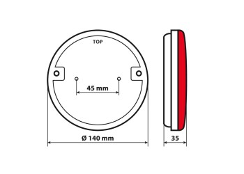 ΦΩΣ ΠΙΣΩ ΔΕΞΙ 12/24V DYNAMIC-O 140 mm ΜΕ 29 LED 3 ΧΡΗΣΕΙΣ ΟΜΙΧΛΗΣ/ΘΕΣΕΩΣ/ΦΛΑΣ (ΚΟΚΚΙΝΟ/ΠΟΡΤΟΚΑΛΙ) - 1 ΤΕΜ.