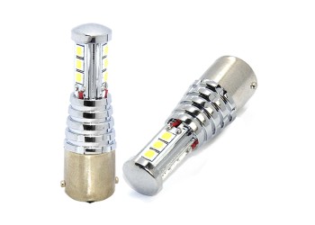 P21W 12V BA15s LED 9x3030chip PREMIUM LG ΛΕΥΚΟ (ΜΟΝΟΠΟΛΙΚΟ) 1ΤΕΜ.